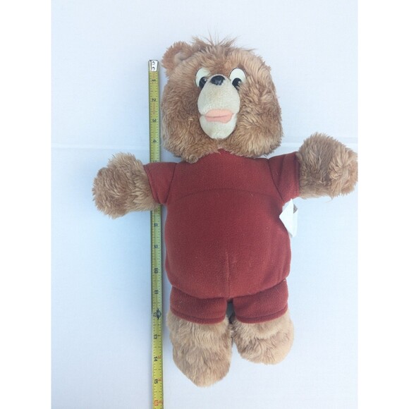 Vintage Teddy Ruxpin 14" Plush Bear Toy Worlds of Wonder 1985 Teddy Bear - Picture 5 of 8